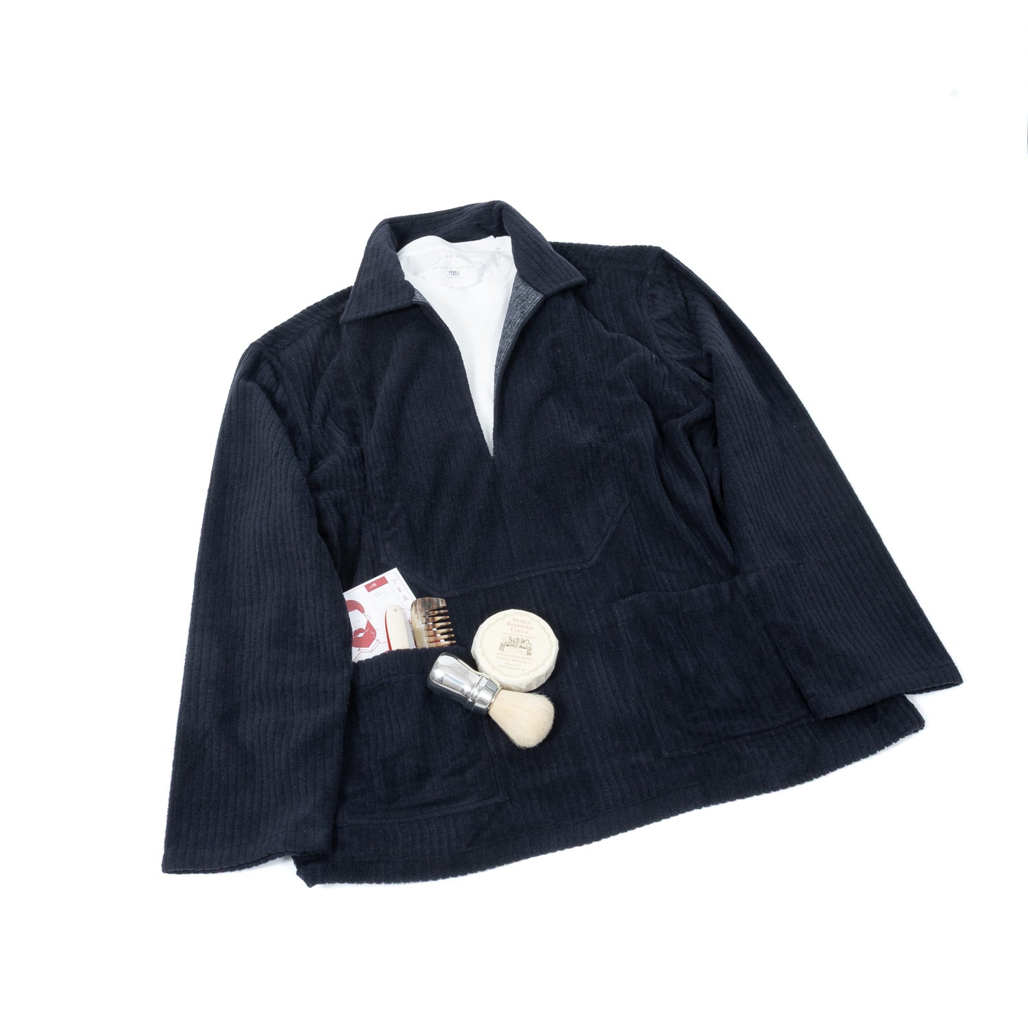 Edizione Speciale: Overshirt "La Vecchio Barbieria" made from pure Cotton - handmade